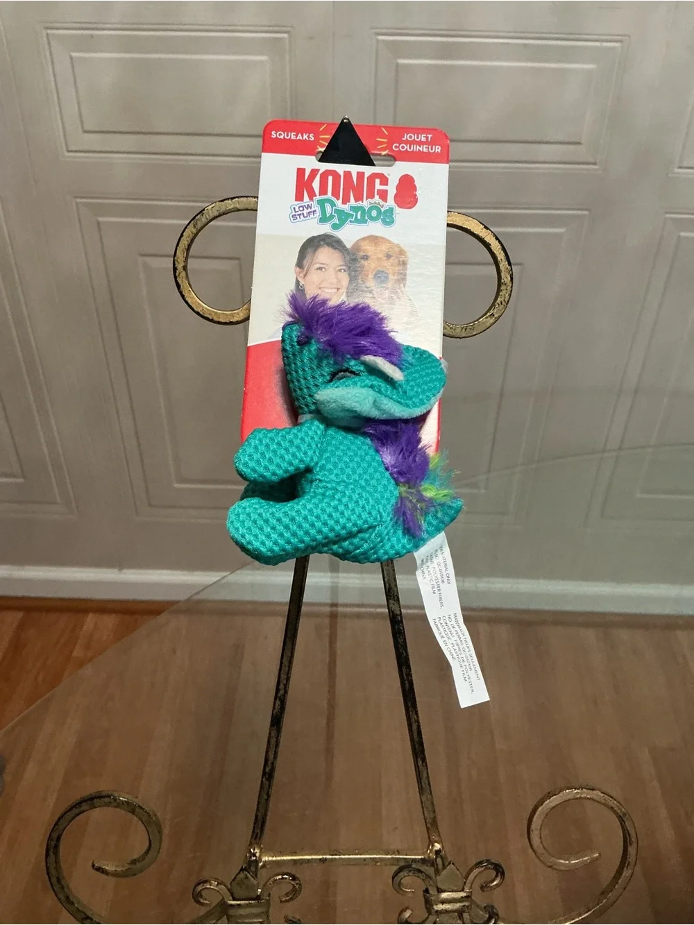 KONG Dog Dynos Plush Toy Various Assortment Sz Sm/med 4”